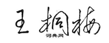 駱恆光王桐梅草書個性簽名怎么寫
