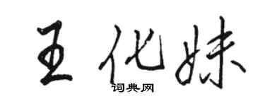 駱恆光王化妹行書個性簽名怎么寫