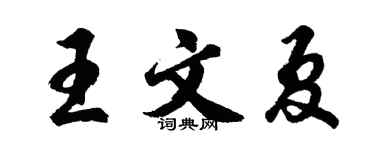 胡問遂王文夏行書個性簽名怎么寫