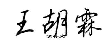 王正良王胡霖行書個性簽名怎么寫