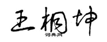 曾慶福王桐坤草書個性簽名怎么寫