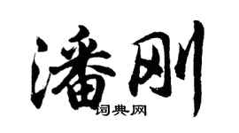 胡問遂潘剛行書個性簽名怎么寫