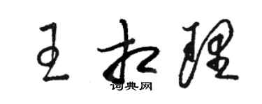 駱恆光王相理草書個性簽名怎么寫