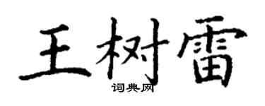 丁謙王樹雷楷書個性簽名怎么寫