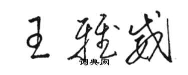 駱恆光王雅威草書個性簽名怎么寫