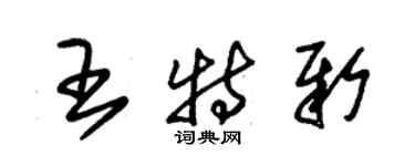 朱錫榮王特新草書個性簽名怎么寫