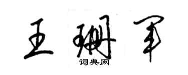 梁錦英王珊軍草書個性簽名怎么寫