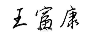 王正良王富康行書個性簽名怎么寫