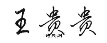 駱恆光王貴貴行書個性簽名怎么寫