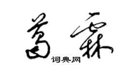 梁錦英葛霖草書個性簽名怎么寫