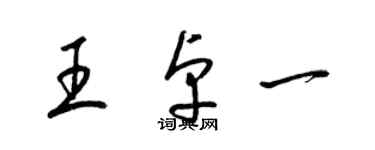 梁錦英王卓一草書個性簽名怎么寫