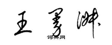 梁錦英王曼淑草書個性簽名怎么寫