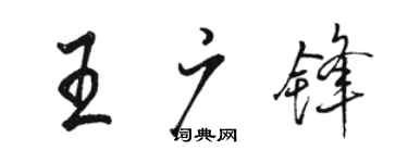 駱恆光王廣鋒行書個性簽名怎么寫