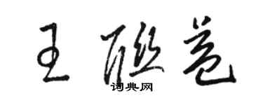 駱恆光王聯益草書個性簽名怎么寫