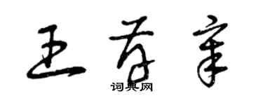 曾慶福王存章草書個性簽名怎么寫