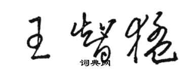 駱恆光王智猛草書個性簽名怎么寫