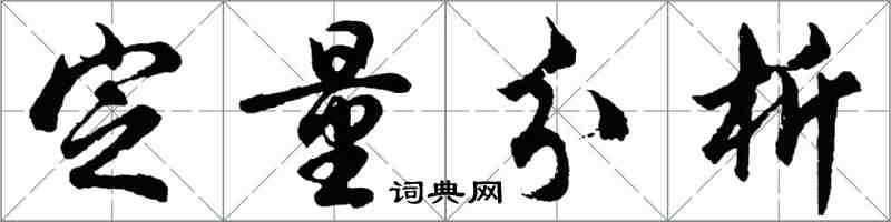 胡問遂定量分析行書怎么寫