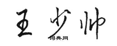 駱恆光王少帥行書個性簽名怎么寫