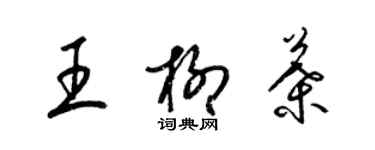梁錦英王柳葉草書個性簽名怎么寫