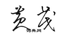 駱恆光黃茂草書個性簽名怎么寫