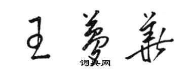 駱恆光王夢華草書個性簽名怎么寫