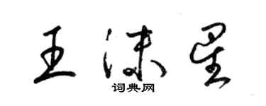 梁錦英王沫星草書個性簽名怎么寫