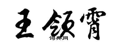 胡問遂王領霄行書個性簽名怎么寫