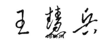 駱恆光王慧兵草書個性簽名怎么寫