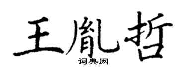 丁謙王胤哲楷書個性簽名怎么寫