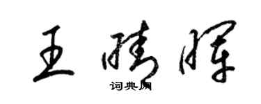 梁錦英王晴暉草書個性簽名怎么寫