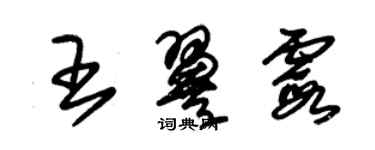 朱錫榮王翼霞草書個性簽名怎么寫