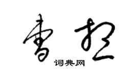 梁錦英曹想草書個性簽名怎么寫