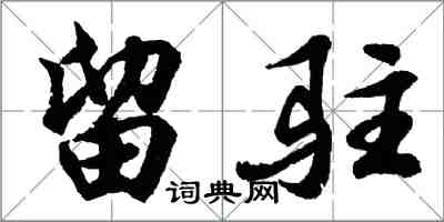 胡問遂留駐行書怎么寫