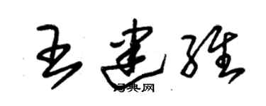 朱錫榮王建維草書個性簽名怎么寫