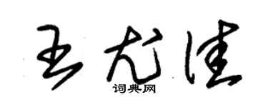 朱錫榮王尤佳草書個性簽名怎么寫