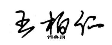 朱錫榮王柏仁草書個性簽名怎么寫