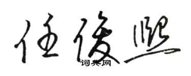 駱恆光任俊熙草書個性簽名怎么寫