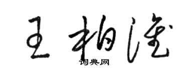 駱恆光王柏淮草書個性簽名怎么寫