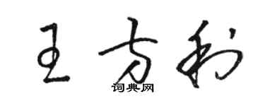 駱恆光王方利草書個性簽名怎么寫