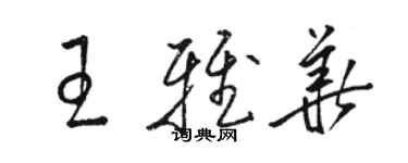 駱恆光王雅華草書個性簽名怎么寫