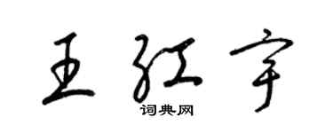 梁錦英王紅宇草書個性簽名怎么寫