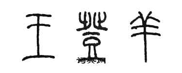 陳墨王登羊篆書個性簽名怎么寫