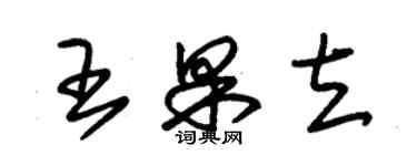 朱錫榮王果立草書個性簽名怎么寫