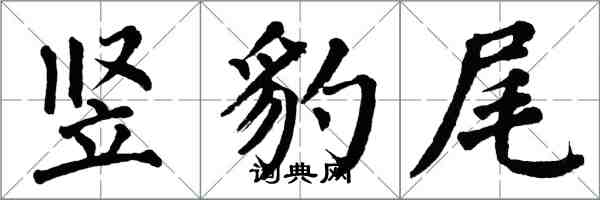 翁闓運豎豹尾楷書怎么寫