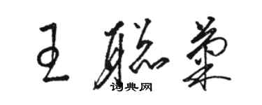 駱恆光王聰菊草書個性簽名怎么寫