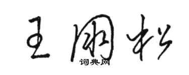 駱恆光王朋松草書個性簽名怎么寫