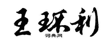 胡問遂王環利行書個性簽名怎么寫