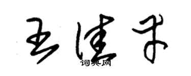 朱錫榮王佳幸草書個性簽名怎么寫