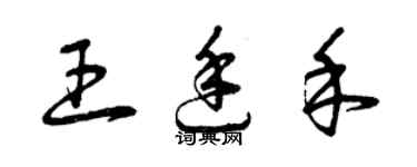 曾慶福王廷禾草書個性簽名怎么寫