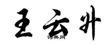 胡問遂王雲升行書個性簽名怎么寫